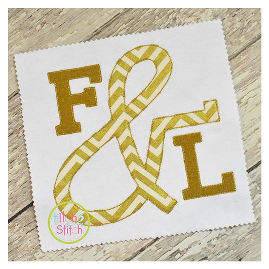 Ampersand for Stacked Serif Floss Applique | Machine Embroidery Designs by JuJu