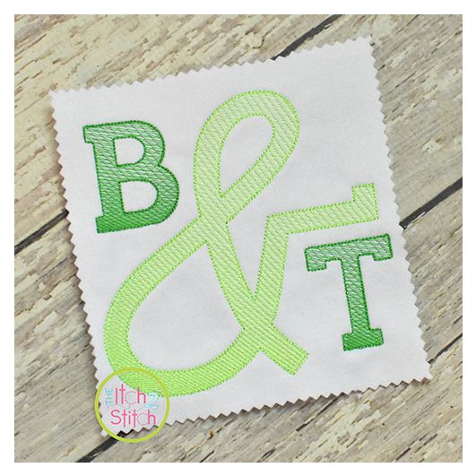 Ampersand for Stacked Serif Sketch | Machine Embroidery Designs by JuJu
