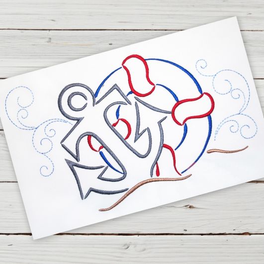                                 Anchors Away | Machine Embroidery Designs by JuJu/ Sew Embroidable 
                            
