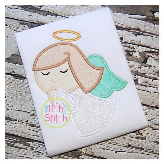 Angel Girl Applique | Machine Embroidery Designs by JuJu