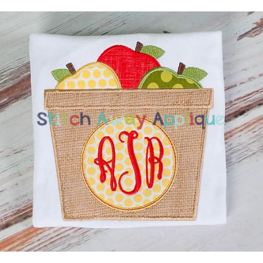 Apple Barrel Monogram Circle | Machine Embroidery Designs by JuJu