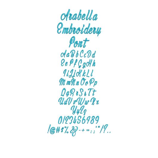 Arabella Embroidery Font Machine Embroidery Designs