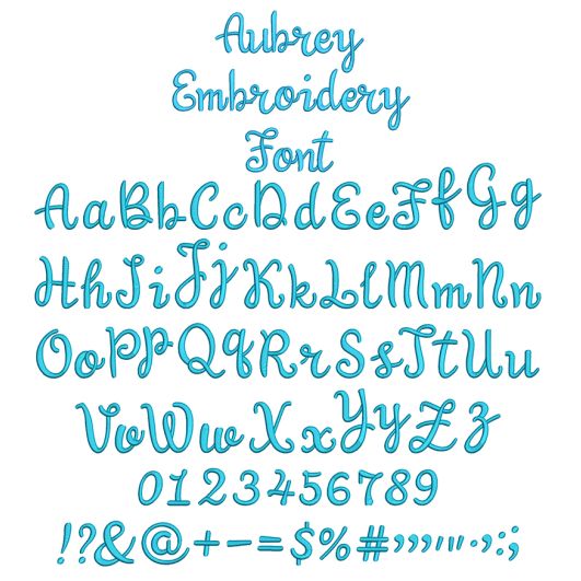 Aubrey Embroidery Font | Machine Embroidery Designs by JuJu