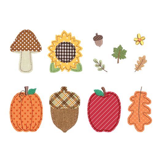 Autumn Alphabet Embellishment Kit | Machine Embroidery Designs by JuJu
                            