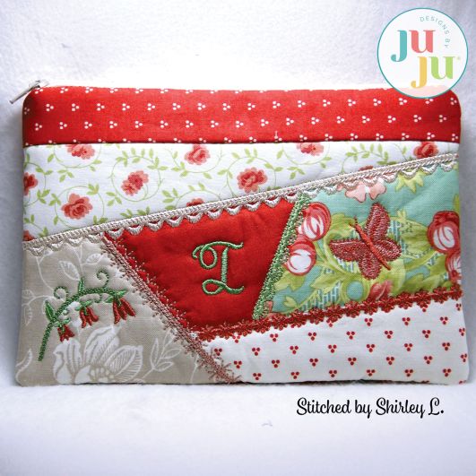 Crazy Patch Bag by Oma's Place | Machine Embroidery Designs by JuJu