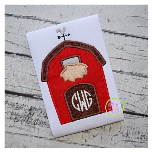 Barn Applique | Machine Embroidery Designs by JuJu