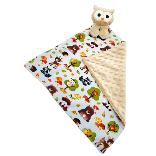 ITH Owl Baby Blanket Lovie | Machine Embroidery Designs by JuJu