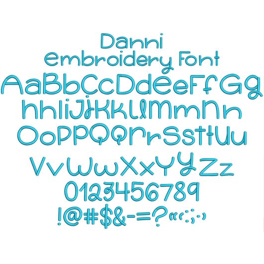 Danni Embroidery Font | Machine Embroidery Designs by JuJu