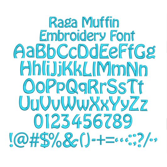 Ragamuffin Embroidery Font | Machine Embroidery Designs by JuJu