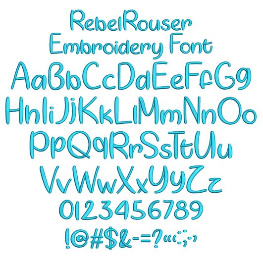 Rebel Rouser Embroidery Font | Machine Embroidery Designs by JuJu