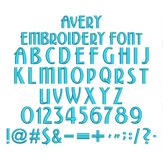 Avery Embroidery Font | Machine Embroidery Designs by JuJu