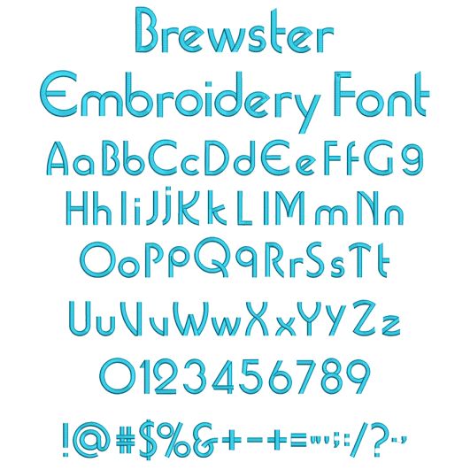 Brewster Embroidery Font | Machine Embroidery Designs by JuJu