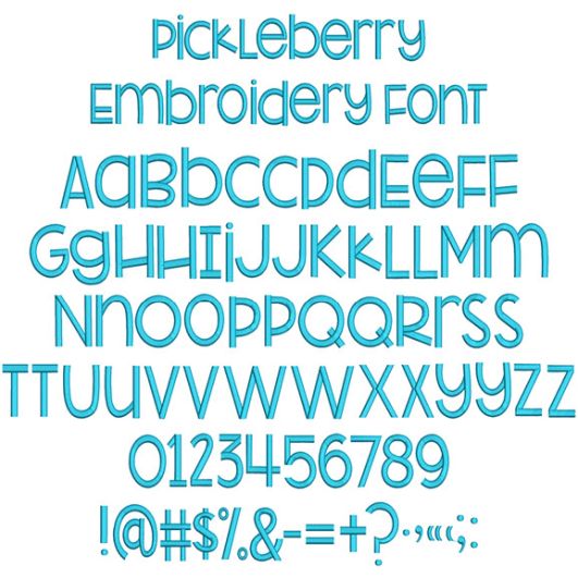 Pickleberry Embroidery Font | Machine Embroidery Designs by JuJu