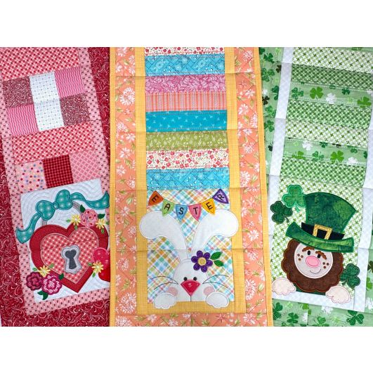 ITH Modular Seasonal Table Runner | Machine Embroidery Designs by JuJu