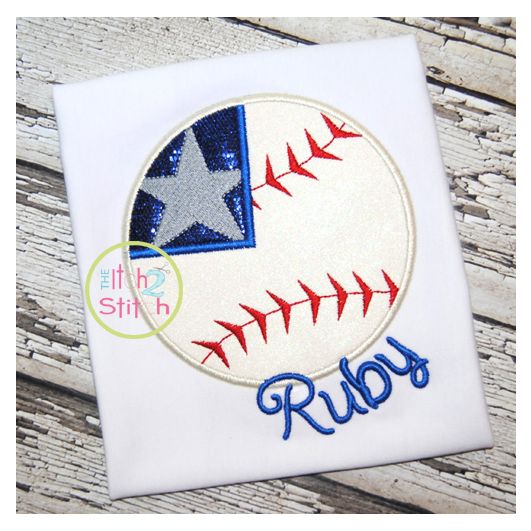 Baseball Flag 2 Applique | Machine Embroidery Designs by JuJu