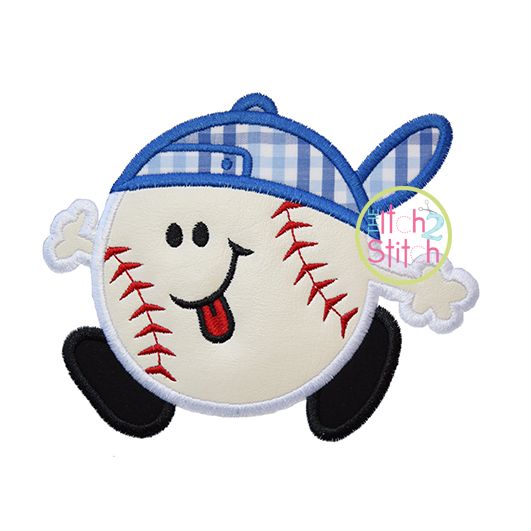 Itch 2 Stitch Baseball Run Digital Embroidery Machine Designs by JuJu