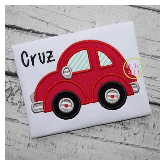 Basic Car Applique | Machine Embroidery Designs by JuJu