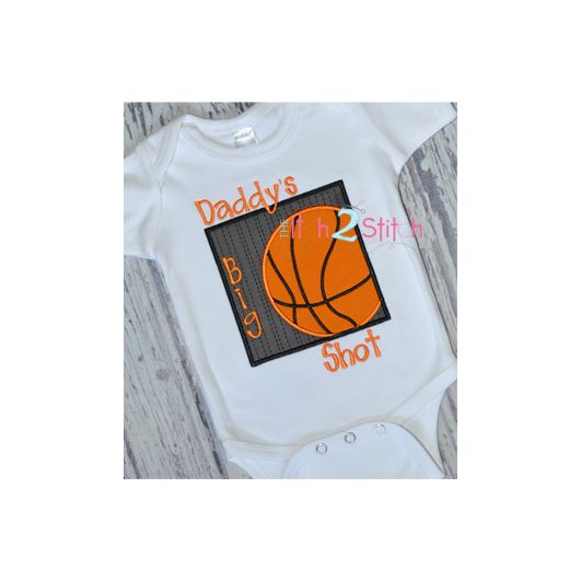 Basketball Box Applique | Machine Embroidery Designs by JuJu