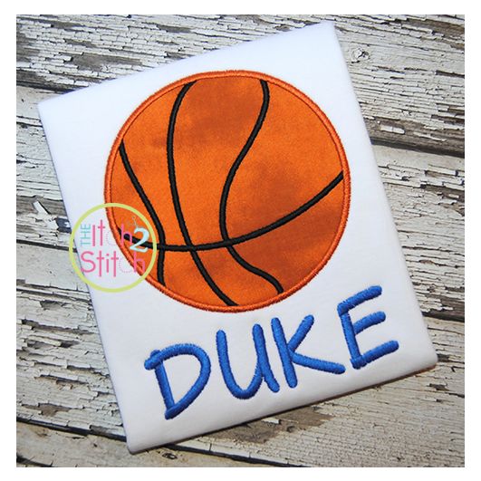 Basketball Applique | Machine Embroidery Designs by JuJu