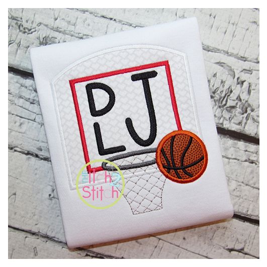 Basketball Goal Applique | Machine Embroidery Designs by JuJu