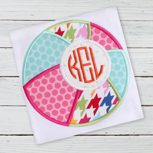 Mono Circle Beach Ball | Machine Embroidery Designs by JuJu