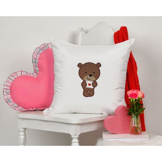 Valentine Bear Applique | Machine Embroidery Designs by JuJu