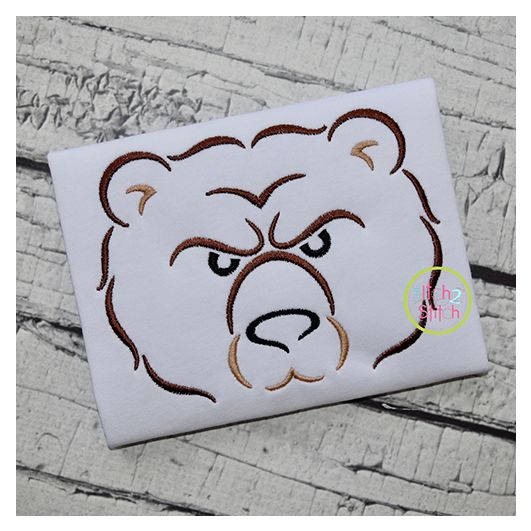 Bear Mascot Embroidery | Machine Embroidery Designs by JuJu