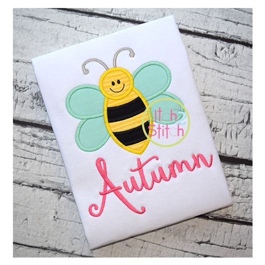 Bee Applique | Machine Embroidery Designs by JuJu