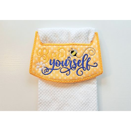 ITH Busy Bees Bee Yourself Wrap Around Towel Topper | Machine Embroidery Designs by JuJu