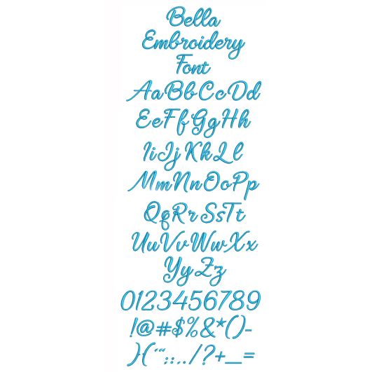 Bella Embroidery Font | Machine Embroidery Designs by JuJu