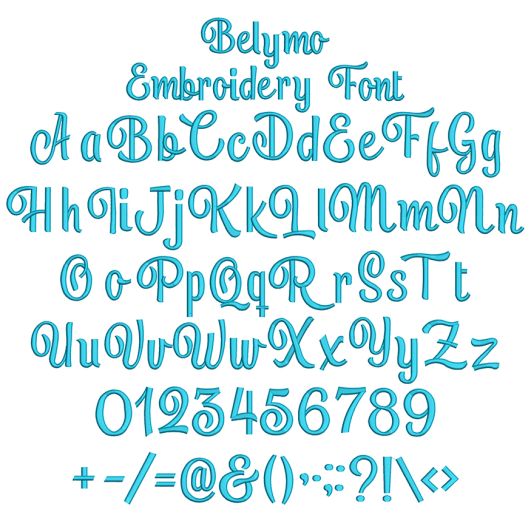 Belymo Embroidery Font | Machine Embroidery Designs by JuJu