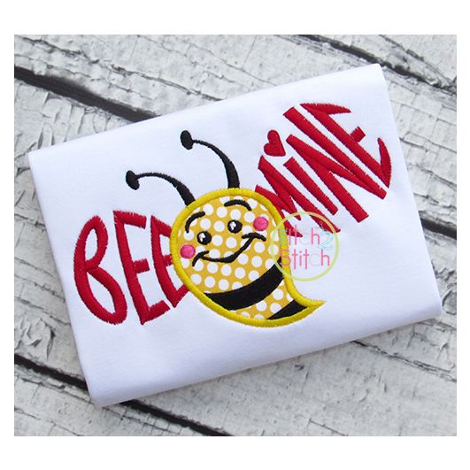 Bee Mine Bumblebee Applique | Machine Embroidery Designs by JuJu