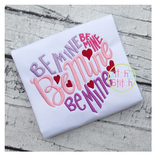 Be Mine Heart Embroidery | Machine Embroidery Designs by JuJu