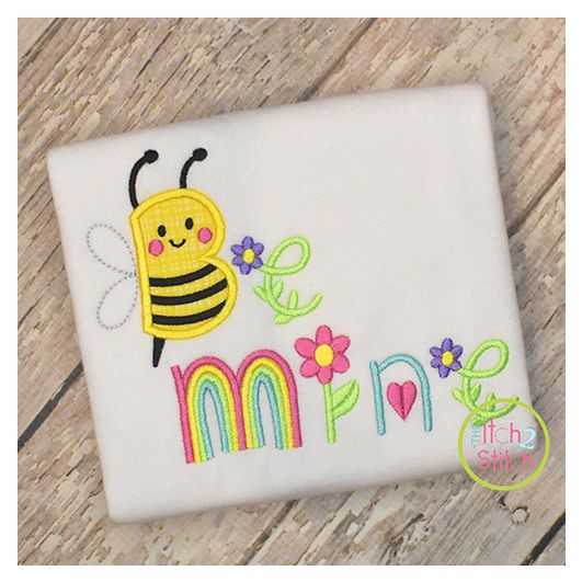 Be Mine Word Art Applique | Machine Embroidery Designs by JuJu