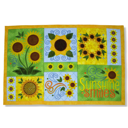 ITH Sunflower Placemat | Machine Embroidery Designs by JuJu