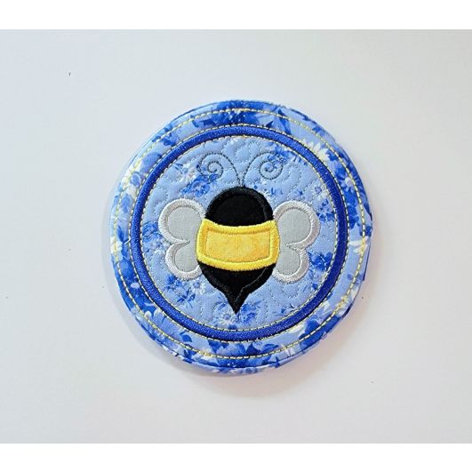 ITH Busy Bees Round Coaster | Machine Embroidery Designs by JuJu