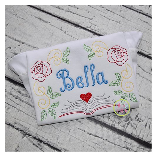 Book Princess Frame Embroidery | Machine Embroidery Designs by JuJu