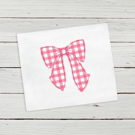 Bow Bean Stitch Applique | Machine Embroidery Designs by JuJu