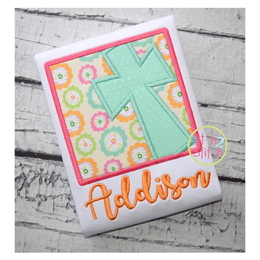 Cross Box Applique | Machine Embroidery Designs by JuJu