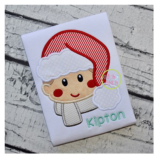 Boy Fluffy Hat Applique | Machine Embroidery Designs by JuJu