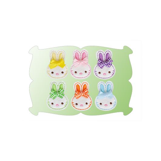 Bunny 2 Felt Snap Clip Mini