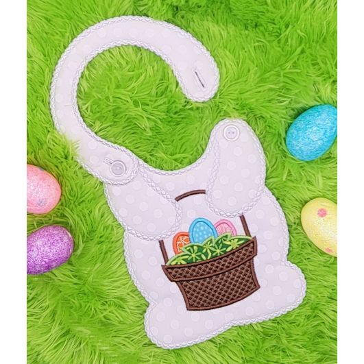 ITH Easter Bunny Baby Bib | Machine Embroidery Designs by JuJu