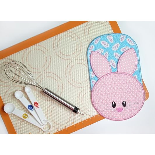 ITH Bunny Potholder | Machine Embroidery Designs by JuJu