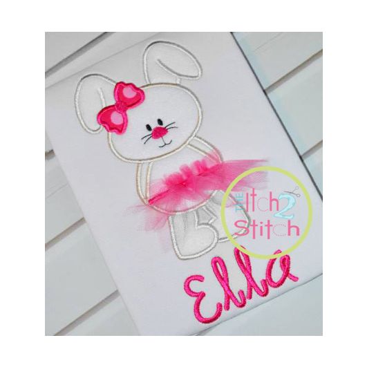 Bunny Tutu Applique | Machine Embroidery Designs by JuJu