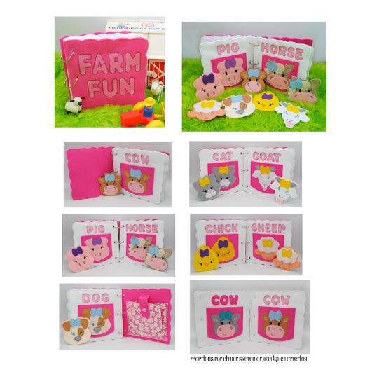 Farm Fun Busy Book Set 2 | Machine Embroidery Designs by JuJu