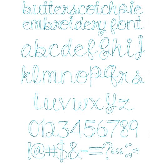 Butterscotch Pie Embroidery Font | Machine Embroidery Designs by JuJu