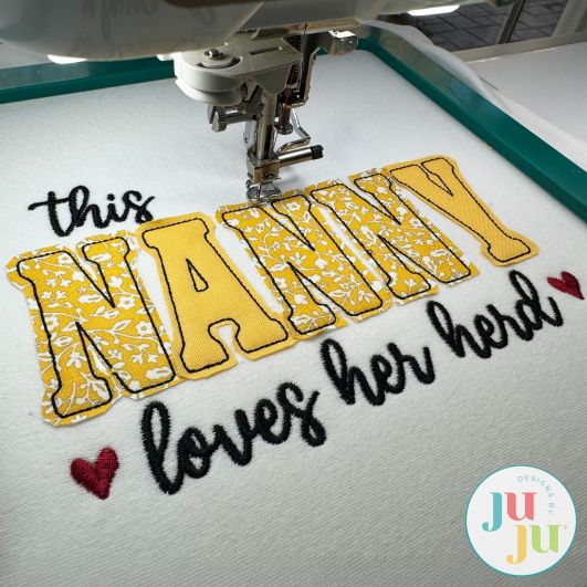                                 Nanny Loves Her Herd Embroidery Design | Machine Embroidery Designs by JuJu
                            