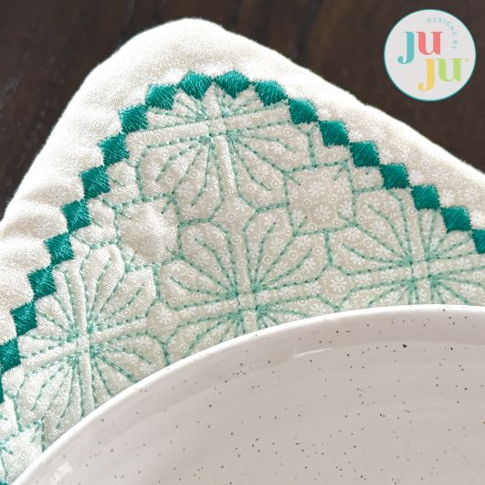 In The Hoop Bowl Cozy 1 Project | Machine Embroidery Designs by JuJu