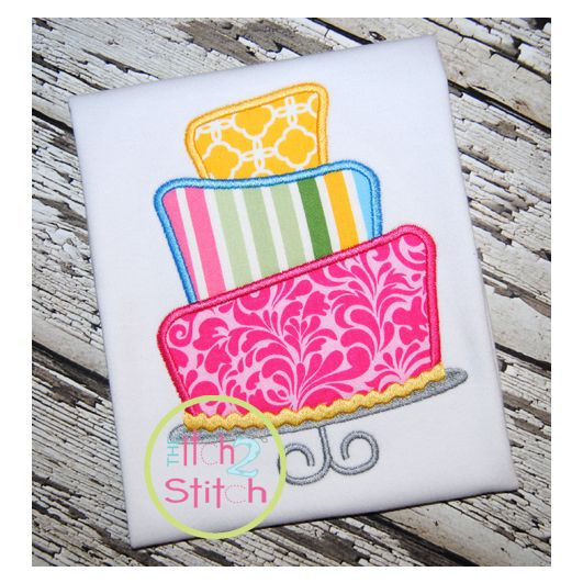 Cake on Stand | Machine Embroidery Designs by JuJu