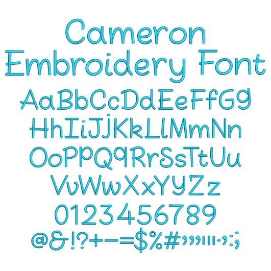 Cameron Embroidery Font | Machine Embroidery Designs by JuJu